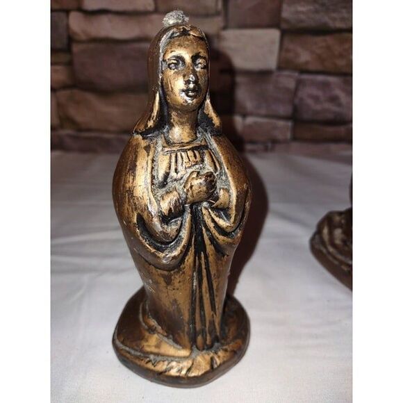 3 Piece Vintage German Wax Nativity Baby Jesus in Manger, Mary, Joseph - Picture 8 of 8